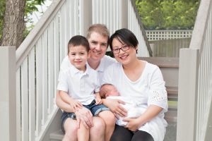 in-home newborn family session
